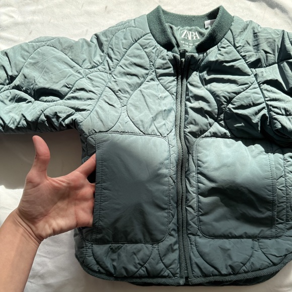 Zara Kids Green Padded Bomber 3-4T - Picture 7 of 7